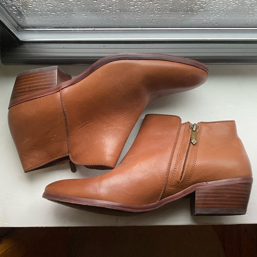 Sam Edelman Brown Leather Ankle Booties